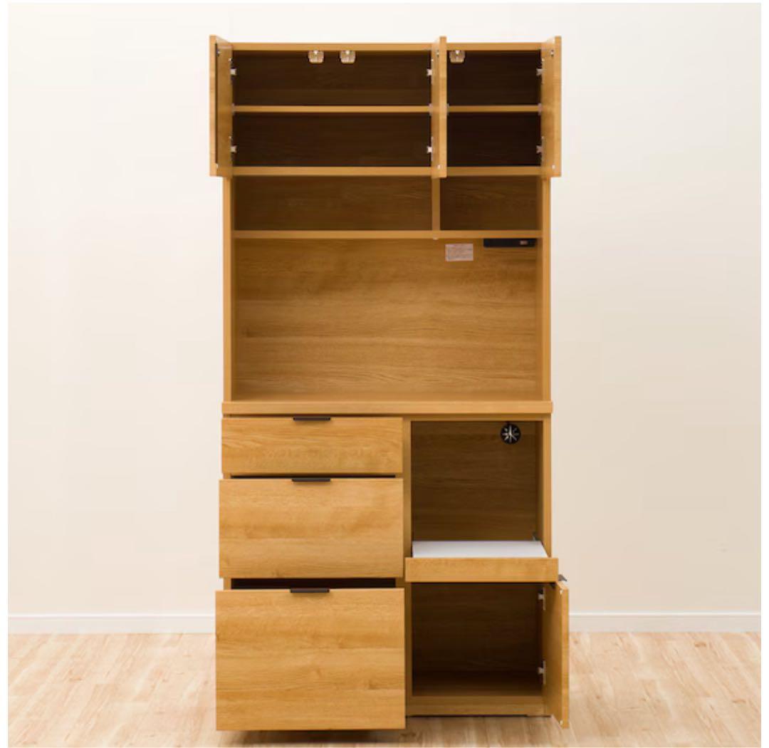 【お値下げ】ニトリ キッチンボード(エトナ90KB LBR)