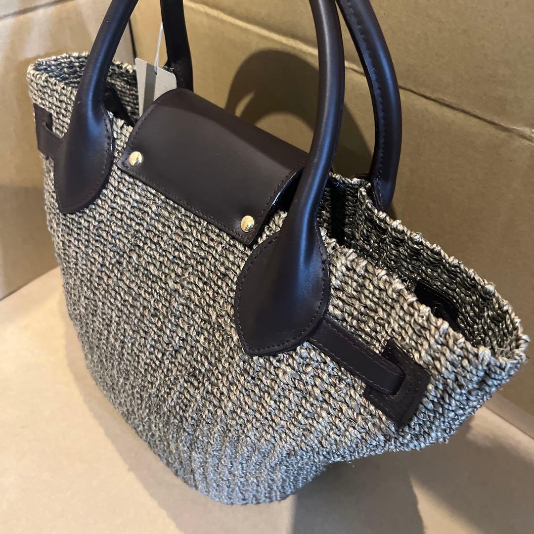 cotto コトゥー かご bag チョコレート ブラウン アバカ 牛革 新品