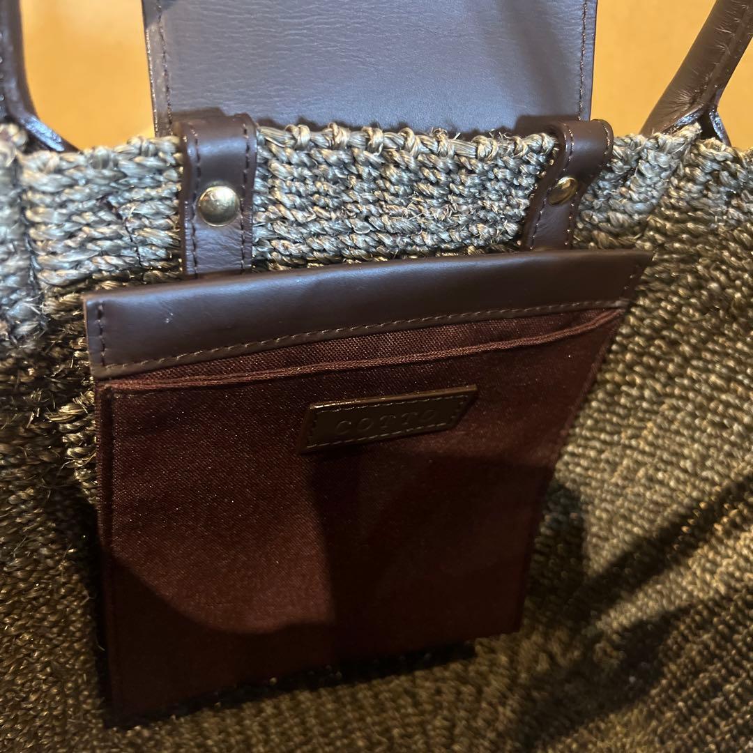 cotto コトゥー かご bag チョコレート ブラウン アバカ 牛革 新品