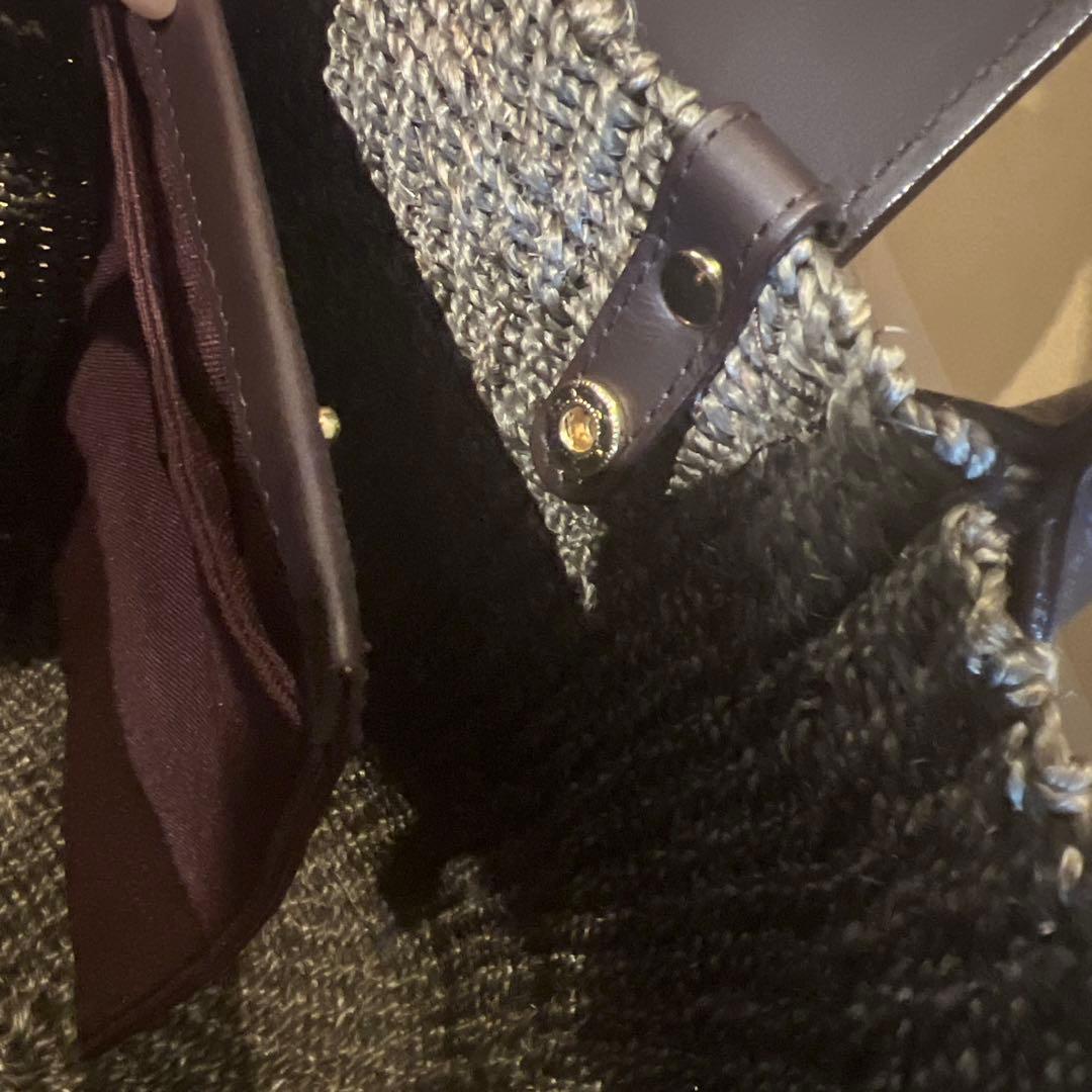 cotto コトゥー かご bag チョコレート ブラウン アバカ 牛革 新品