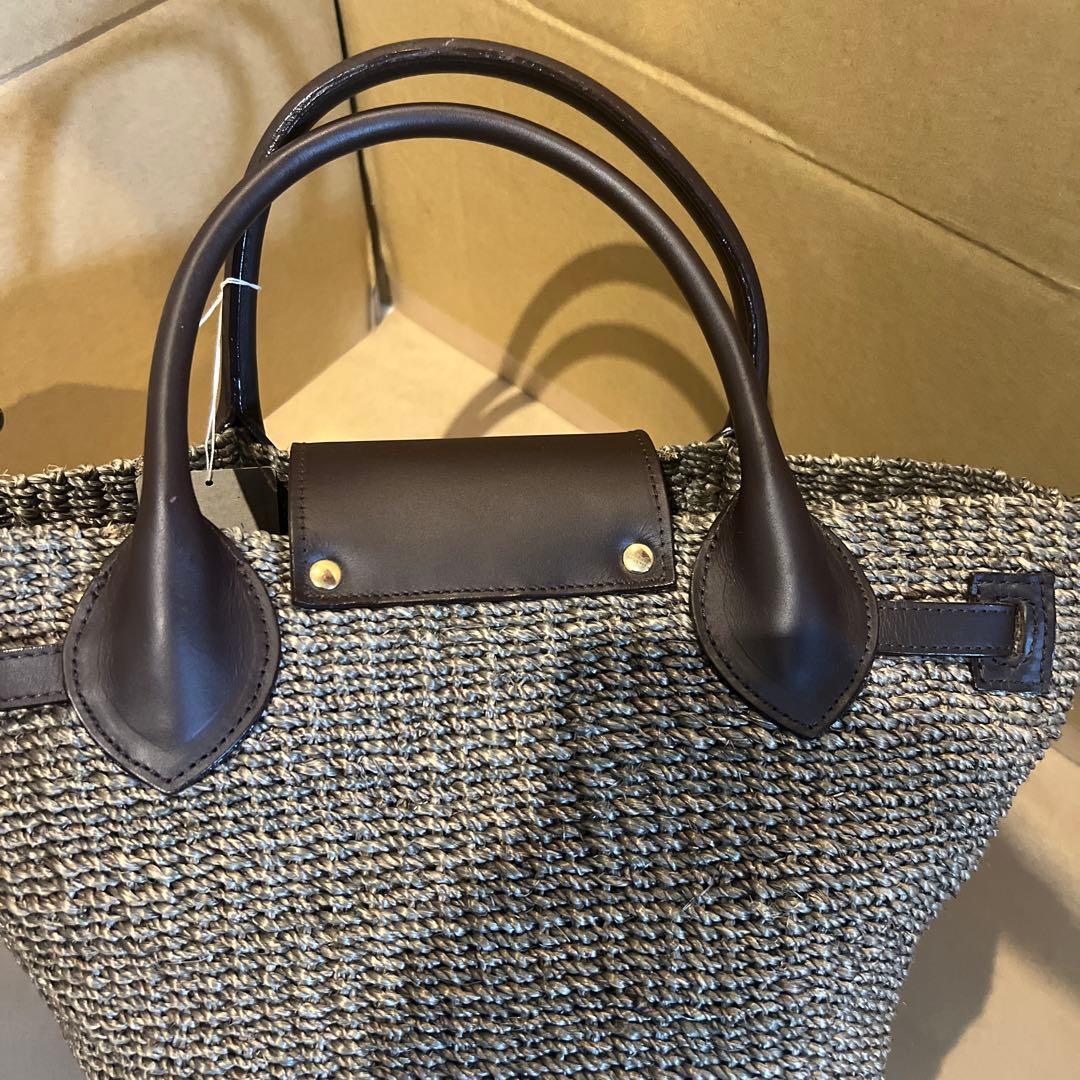 cotto コトゥー かご bag チョコレート ブラウン アバカ 牛革 新品