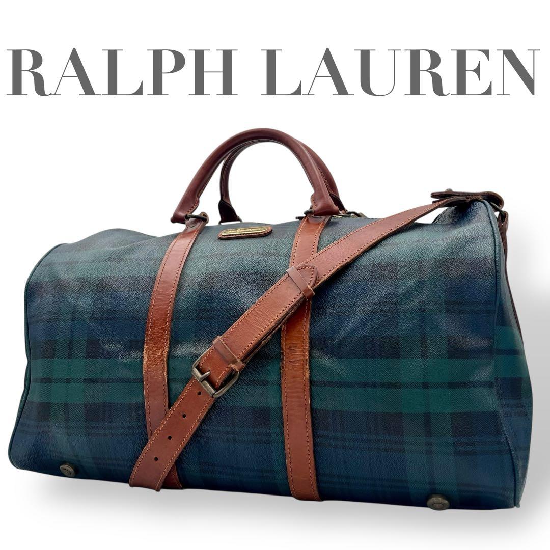 【人気アイテム】RALPH LAUREN ボストンバッグ グリーン レザー