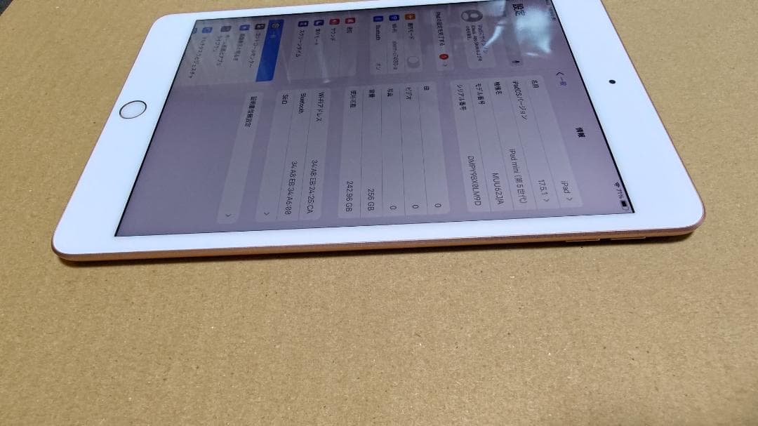 ジャンク品 Apple iPad mini 4 256GB ゴールド Wi-Fi