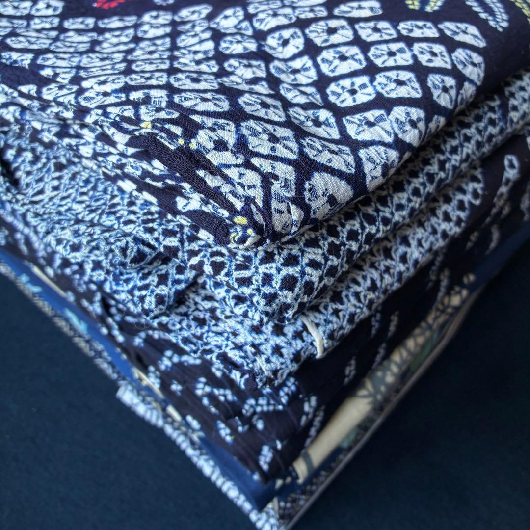 45浴衣【有松鳴海絞り・注染・男物】10枚おまとめ売り材料綿