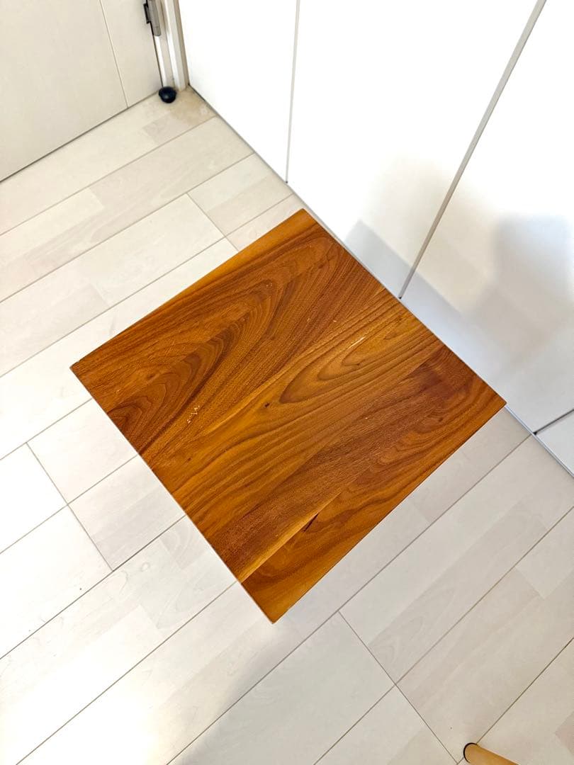 無印良品　サイドテーブルベンチ　ウォールナット