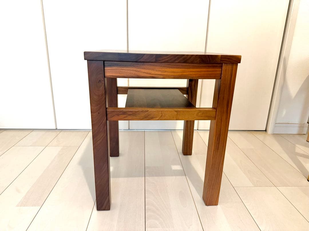 無印良品　サイドテーブルベンチ　ウォールナット