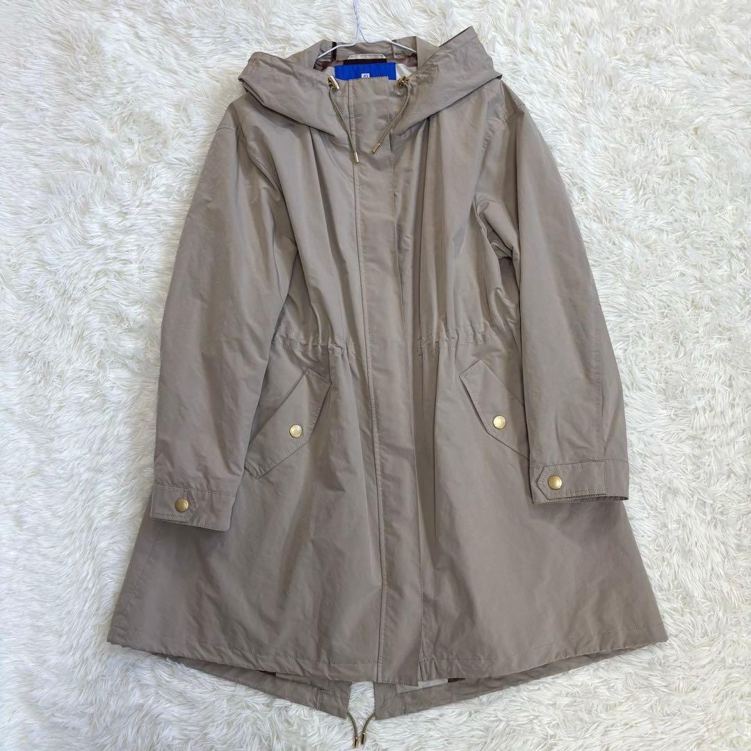 ブルーレーベルクレストブリッジ モッズコート ノバチェック ライトベージュ M