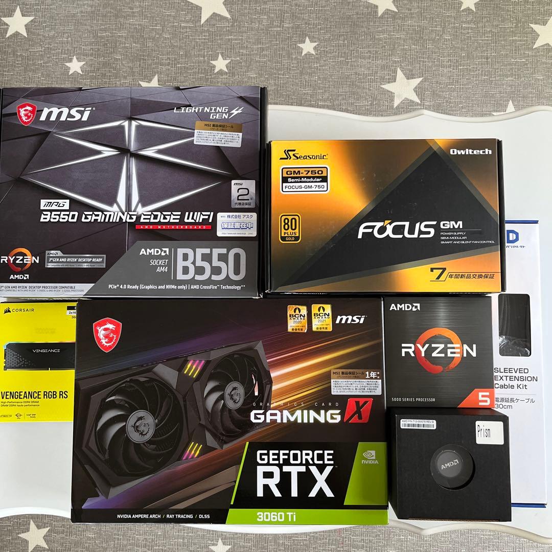 RTX3060 TI Ryzen5 5600Xマザーセット