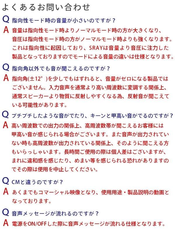 SRAY 指向性スピーカー CF-S100 エスレイ