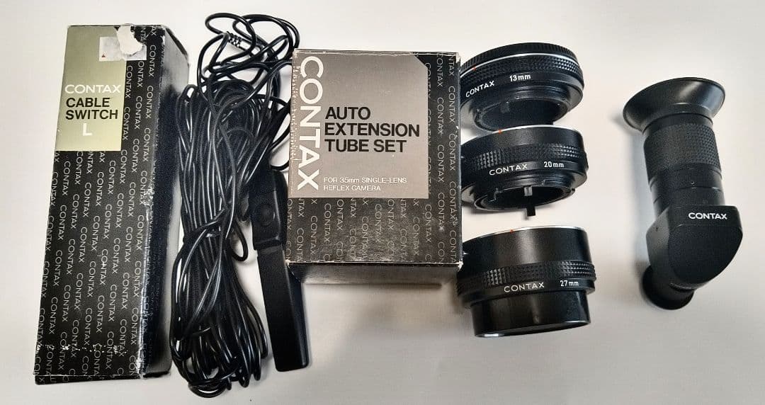 コンタックス　　ケーブルスイッチ　オート接写リング　ライトアングルファインダー
