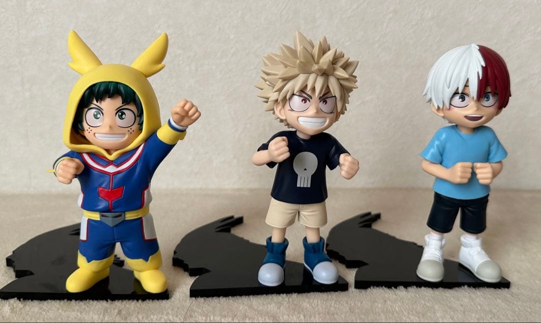 僕のヒーローアカデミアちあぴこフィギュア 緑谷出久 爆豪勝己 轟焦凍 3種セット