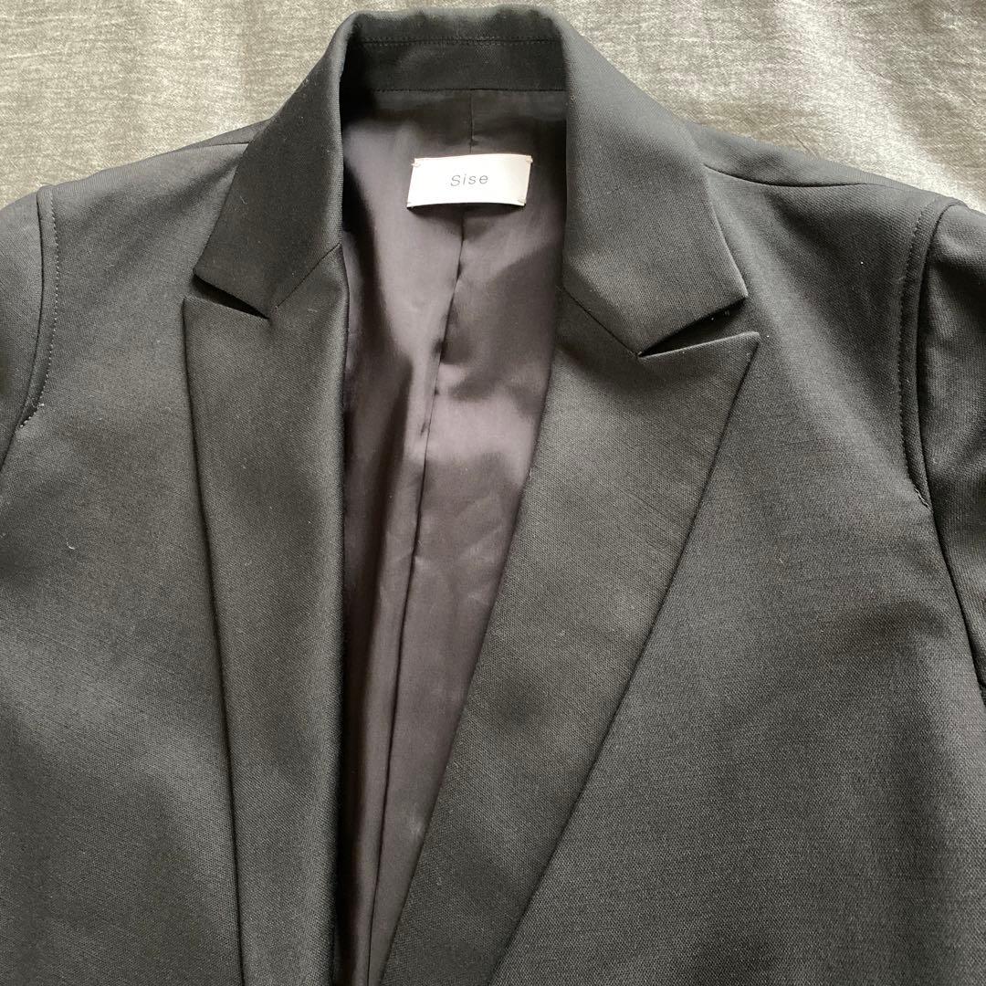 sise シセ　テーラードジャケット　ブラック　１（S）