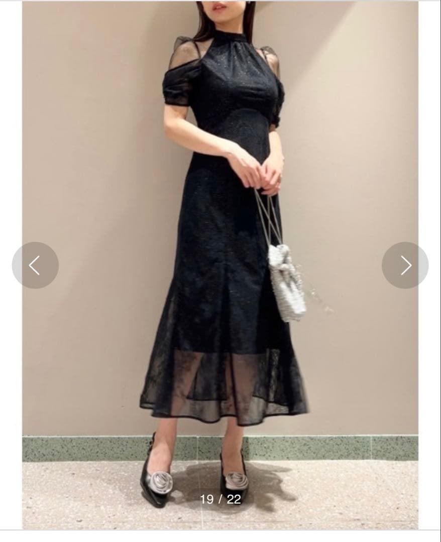 SNIDEL デザインスリーブレースドレス