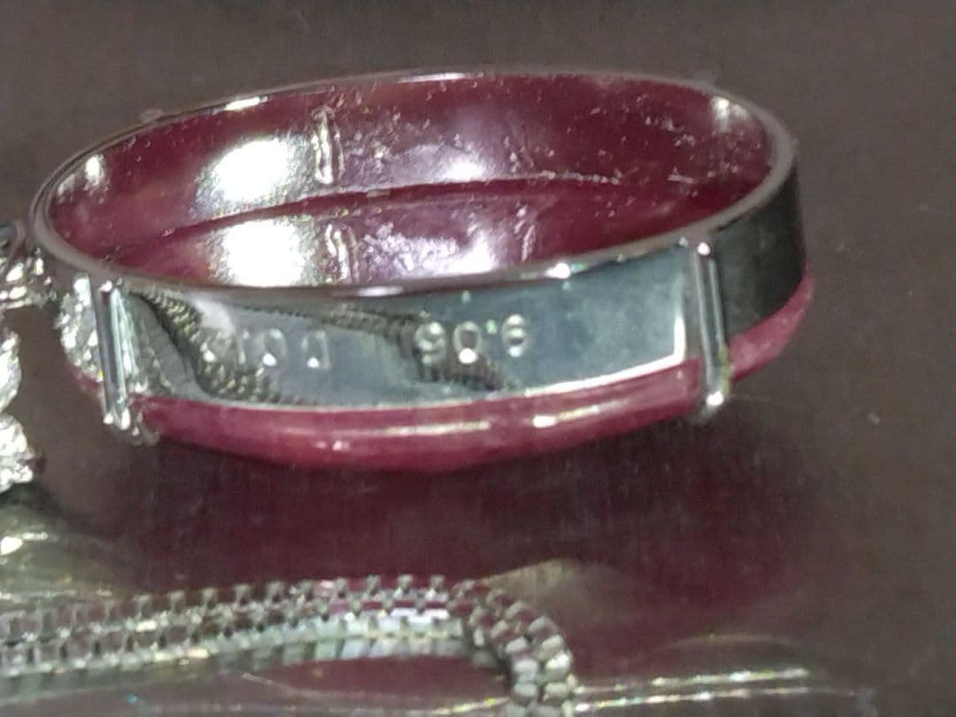 K18ＷＧ天然ルビー天然ダイヤモンドネックレス