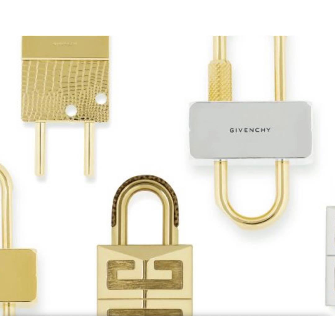 新品■定価12万GIVENCHY クロコダイルエフェクトメタルマキシパドロック