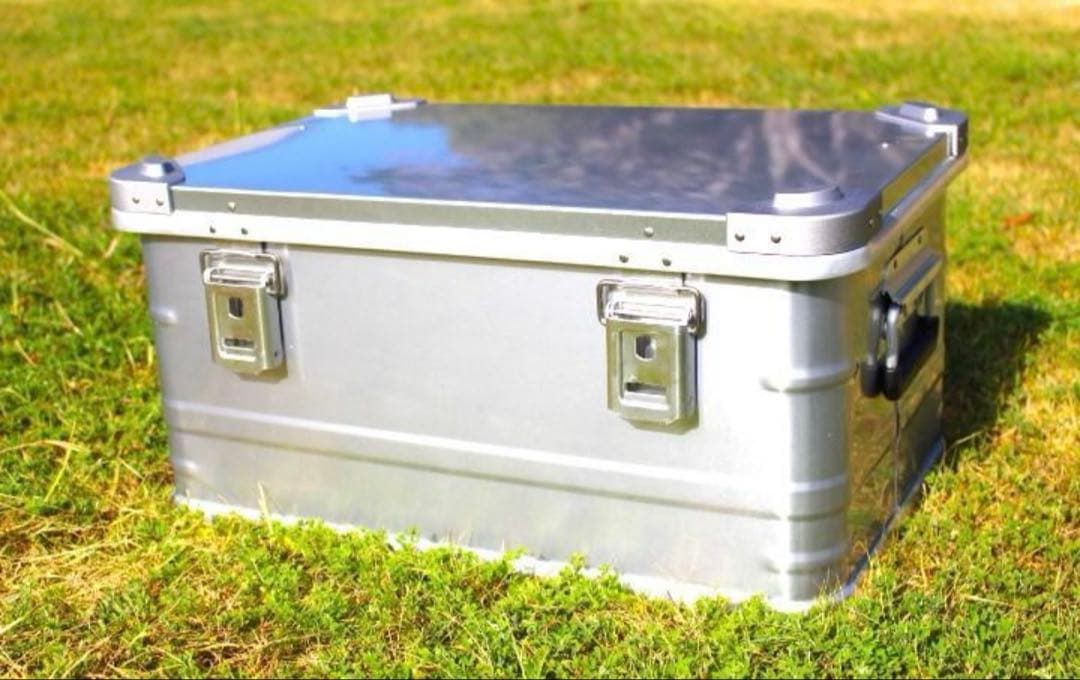 スタッキング アルミコンテナボックス ４９Ｌ ガレージ収納箱 コンテナボックス