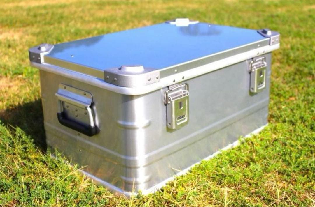 スタッキング アルミコンテナボックス ４９Ｌ ガレージ収納箱 コンテナボックス