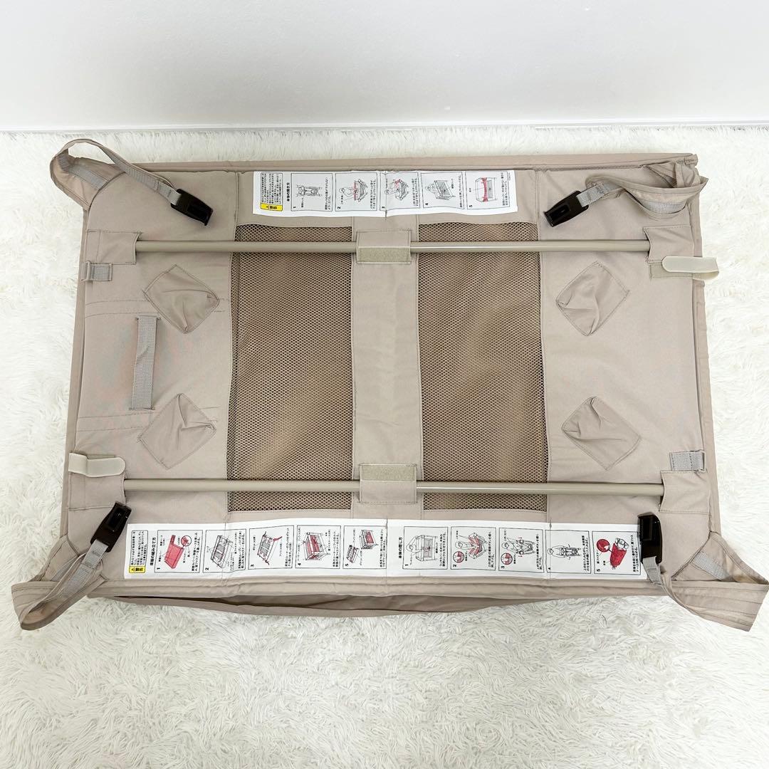 【美品】Aprica ココネルエアー 折り畳み ミニベビーベッド ポータブル