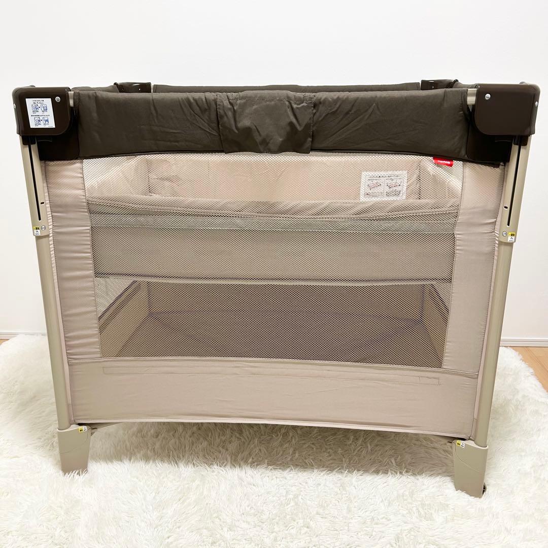 【美品】Aprica ココネルエアー 折り畳み ミニベビーベッド ポータブル