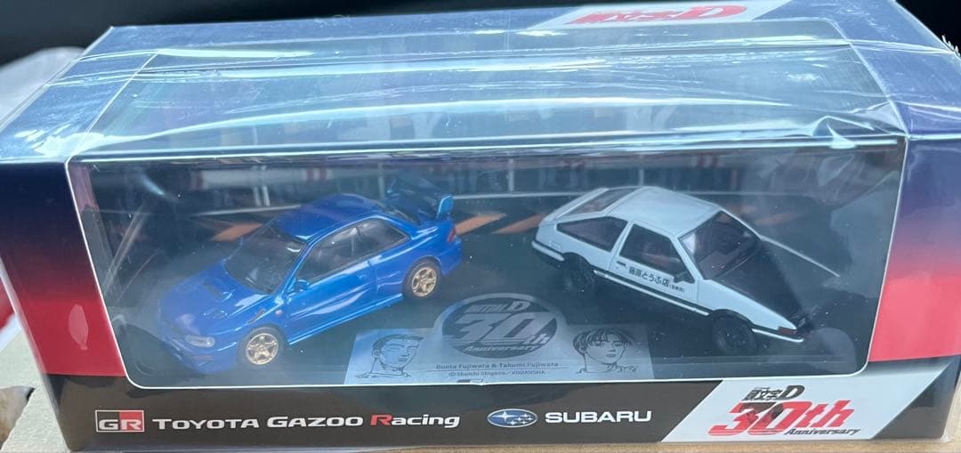 1500台限定・サイン入】頭文字D 30周年 1/64 トレノ&インプレッサ