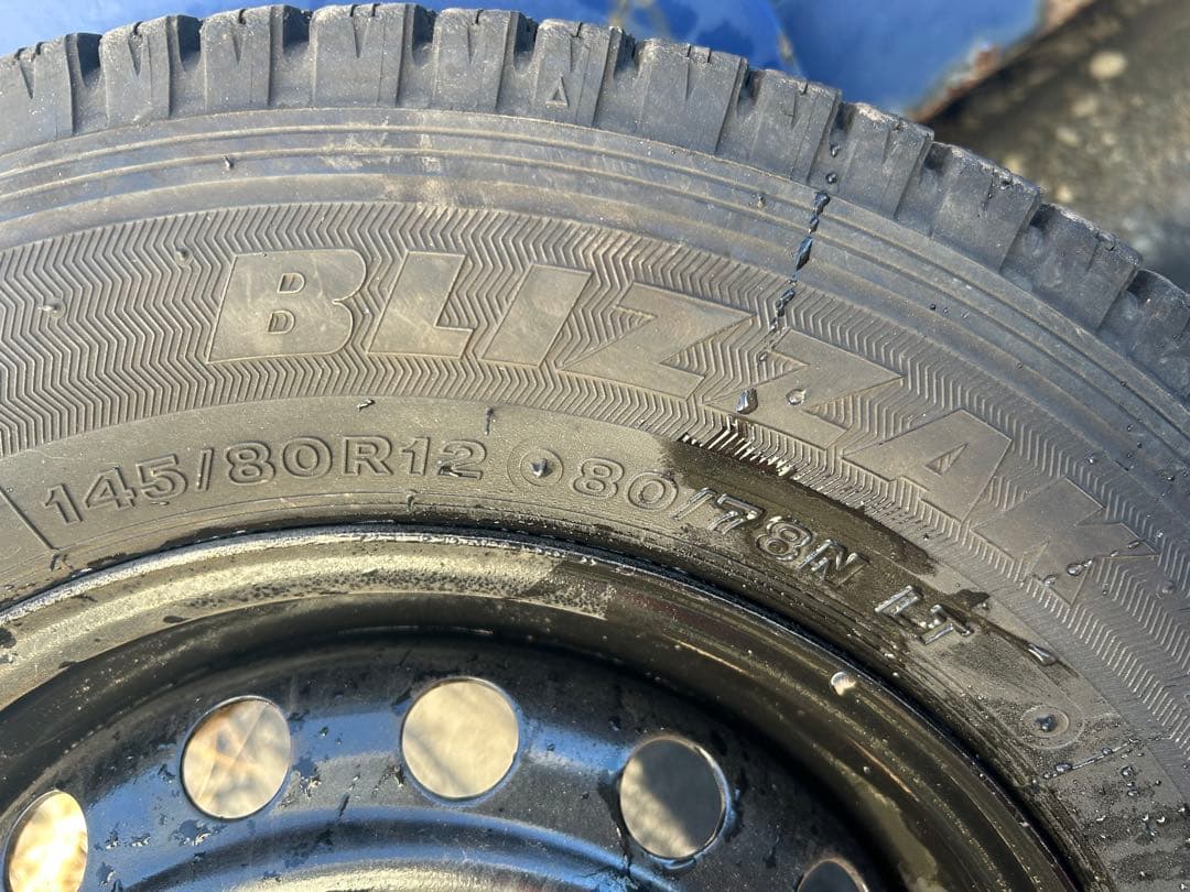 スタッドレスタイヤホイールセット145/80/12