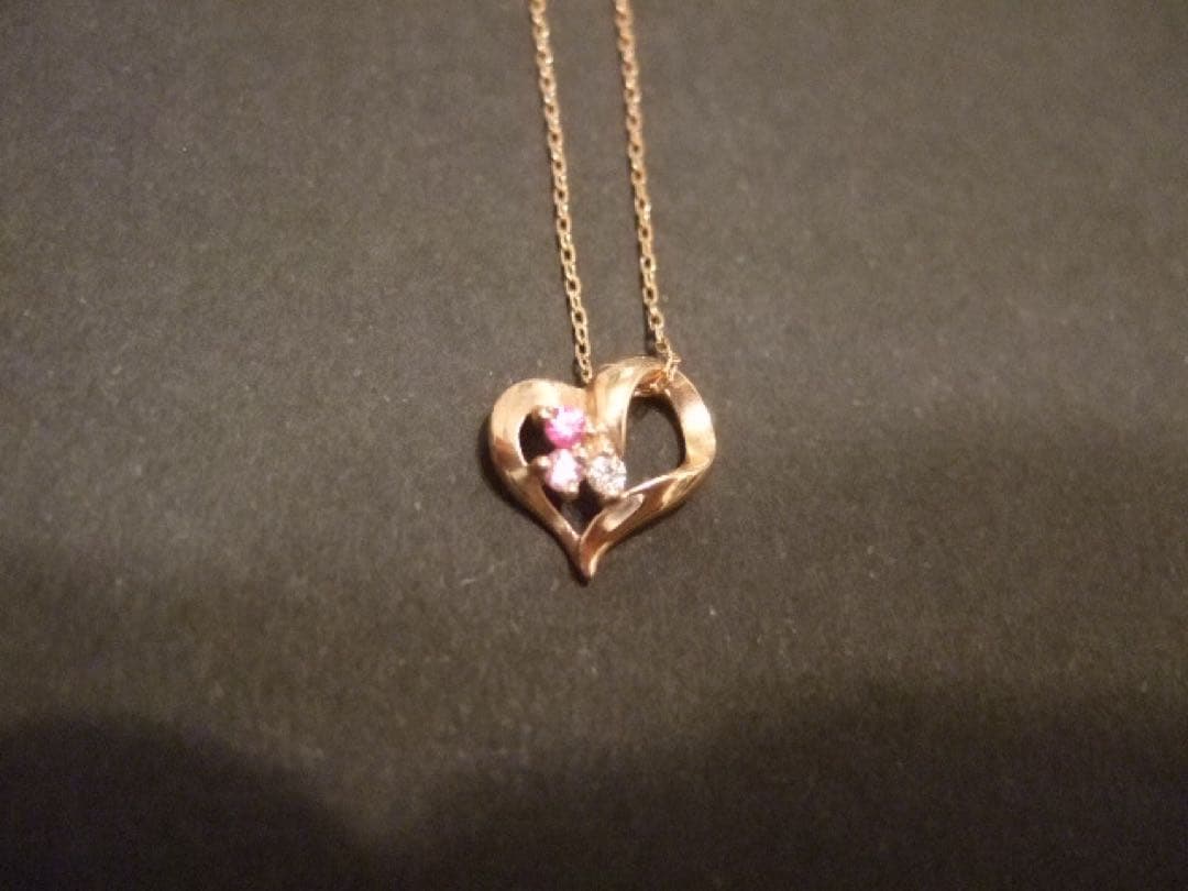 ベリテ　キレイニ　ネックレス　K10 ダイヤモンド　ピンクサファイア