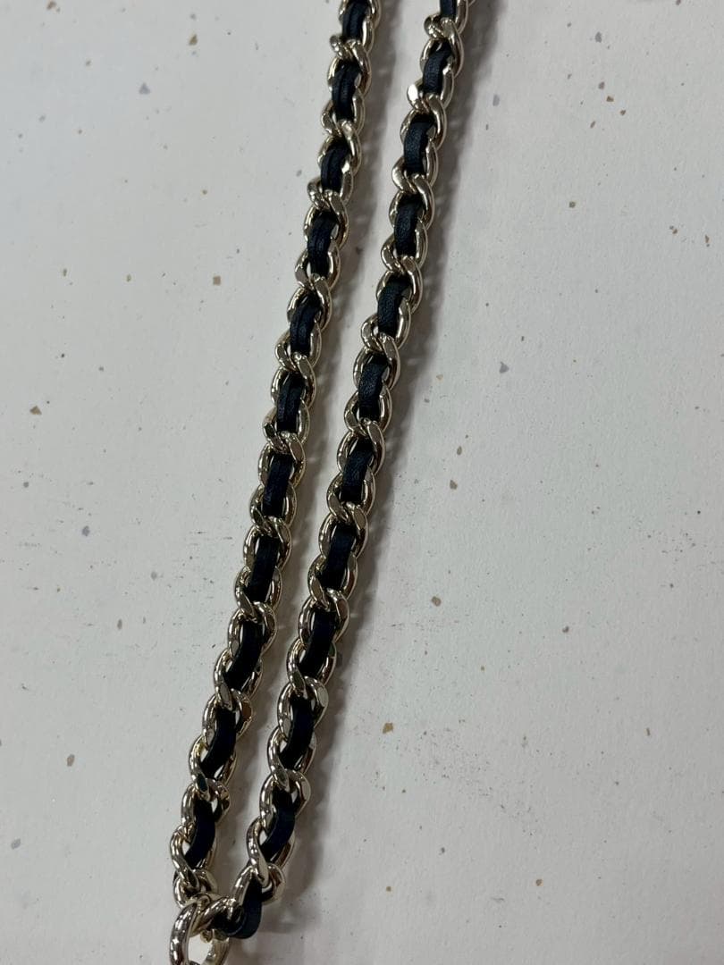 K◆CHANEL キューブココマーク ネックレス メタル/ラムスキン ノベルティ