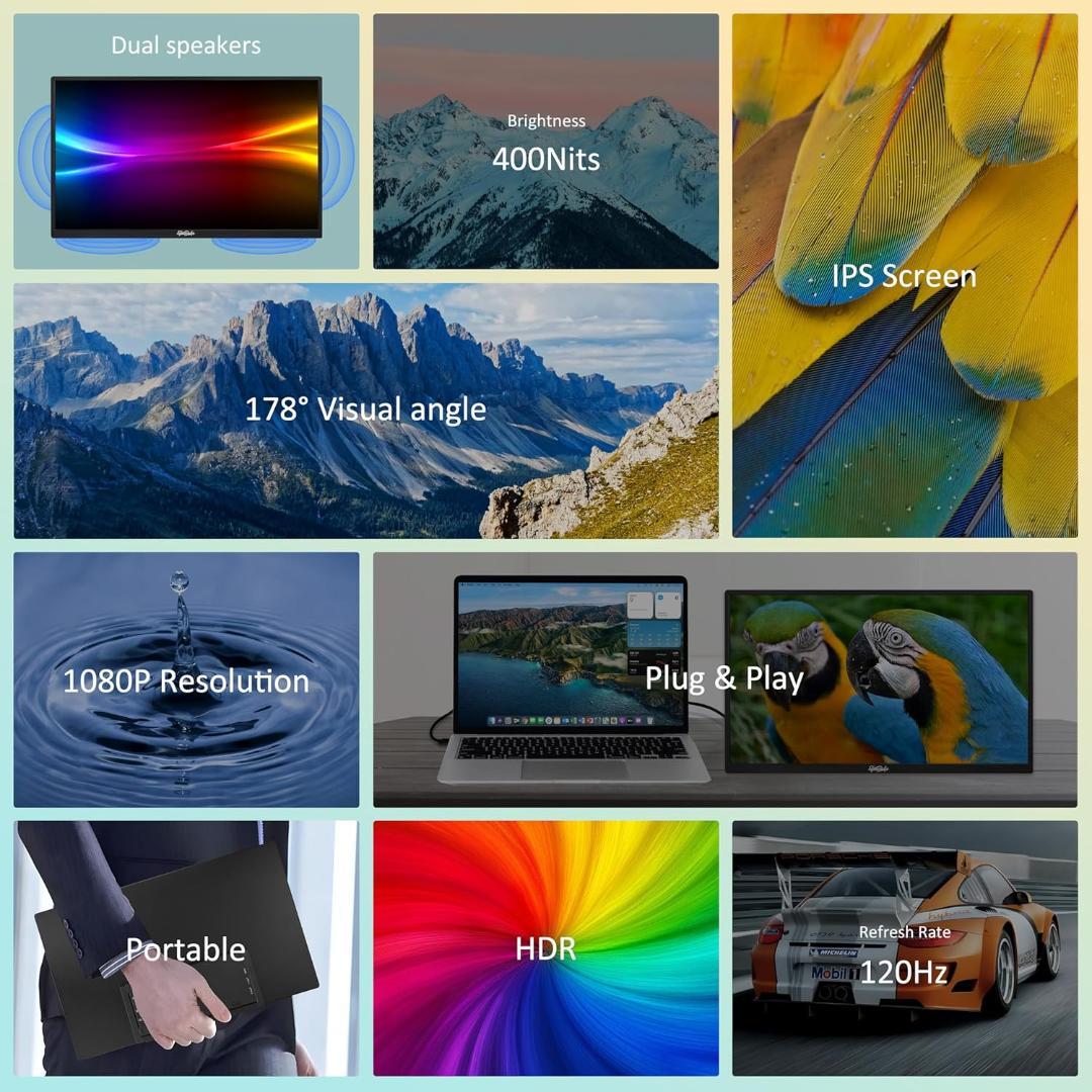 【開封済・未使用】Tpsmtdis　18.5インチポータブルモニター　ブラック①