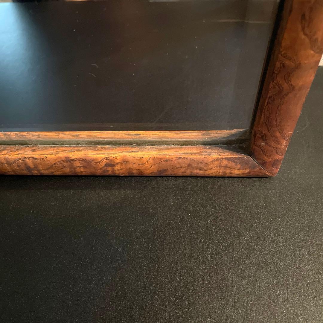 立てかけ鏡　ウォールミラー　木製フレーム　アンティーク　ヴィンテージ　鏡