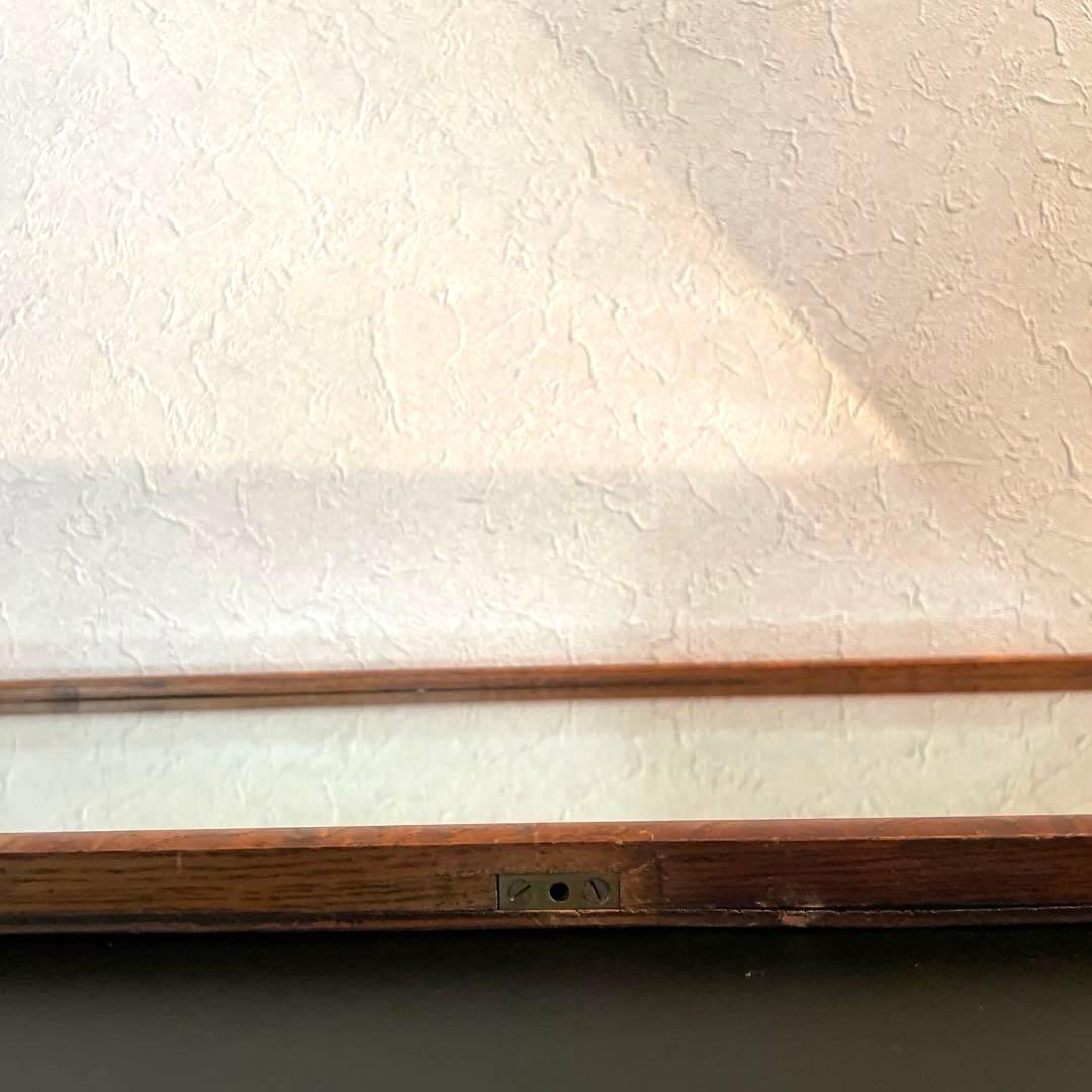 立てかけ鏡　ウォールミラー　木製フレーム　アンティーク　ヴィンテージ　鏡