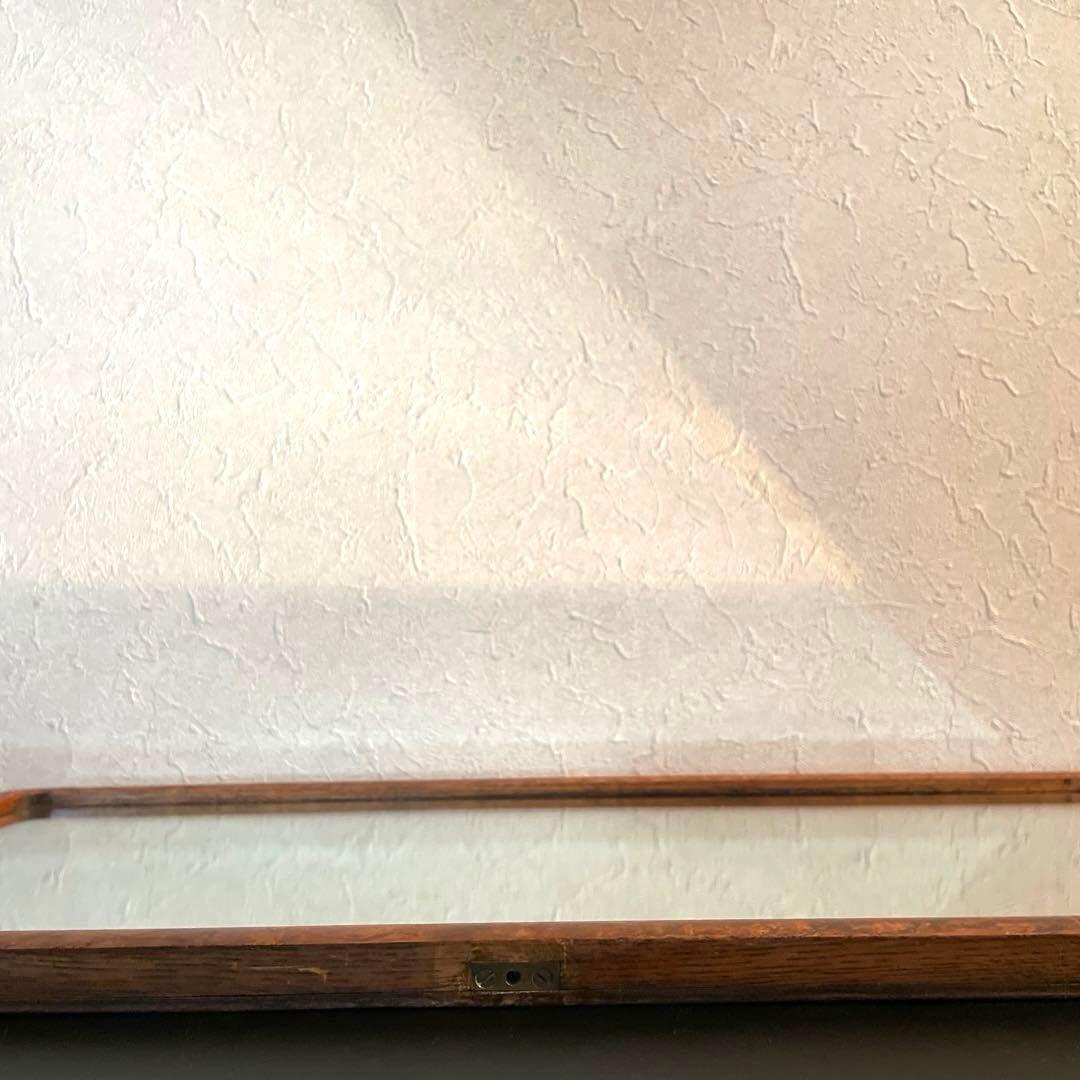 立てかけ鏡　ウォールミラー　木製フレーム　アンティーク　ヴィンテージ　鏡