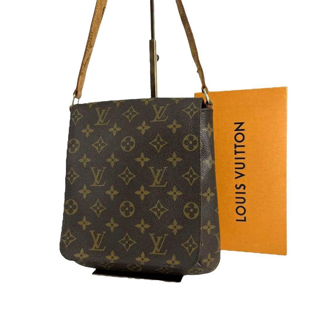 正規品　ルイヴィトン　ミュゼットサルサ　モノグラム　ショルダーバッグ　ブラウン