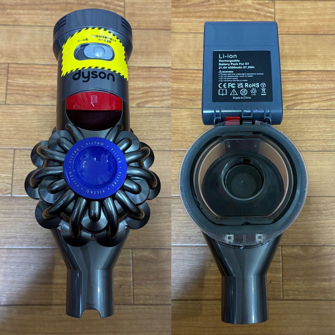 【美品】ダイソン dyson V7 fluffy 大容量新品バッテリー35分