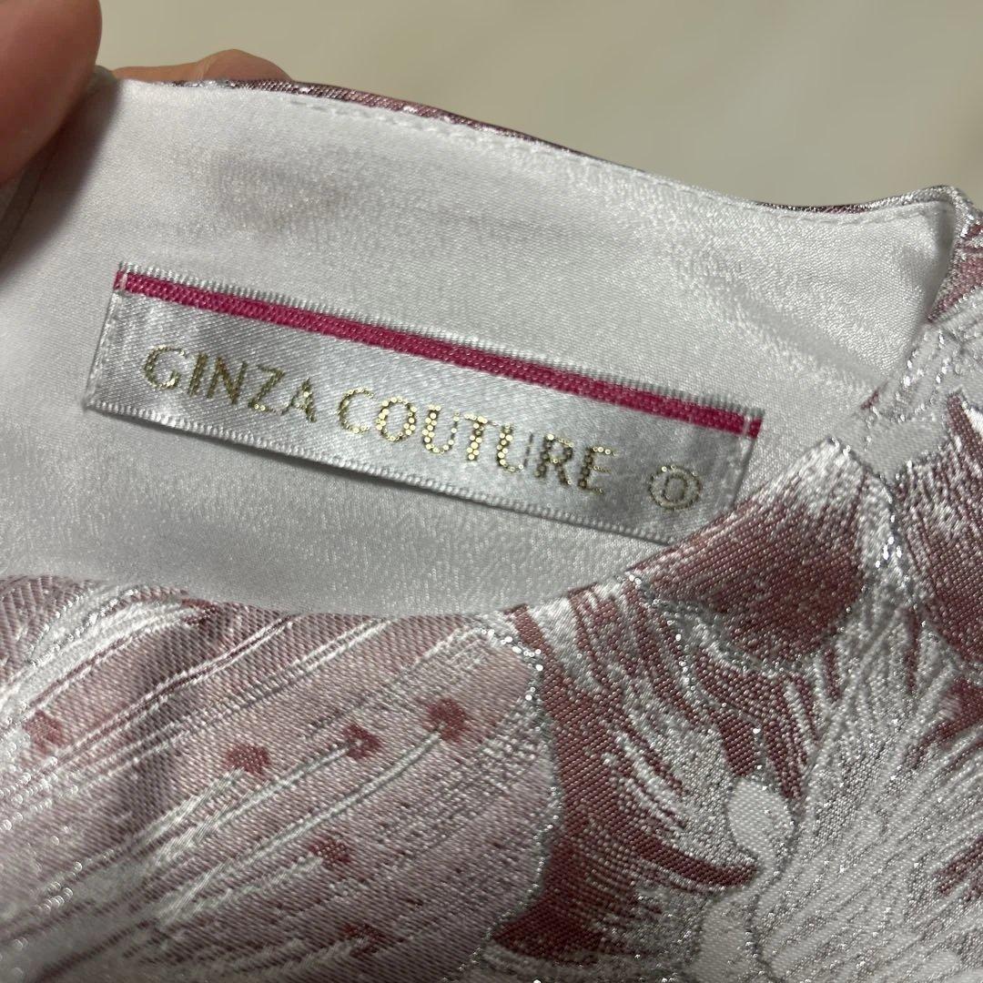 GINZA COUTURE フラワープリント Aラインドレス※一度のみ着用