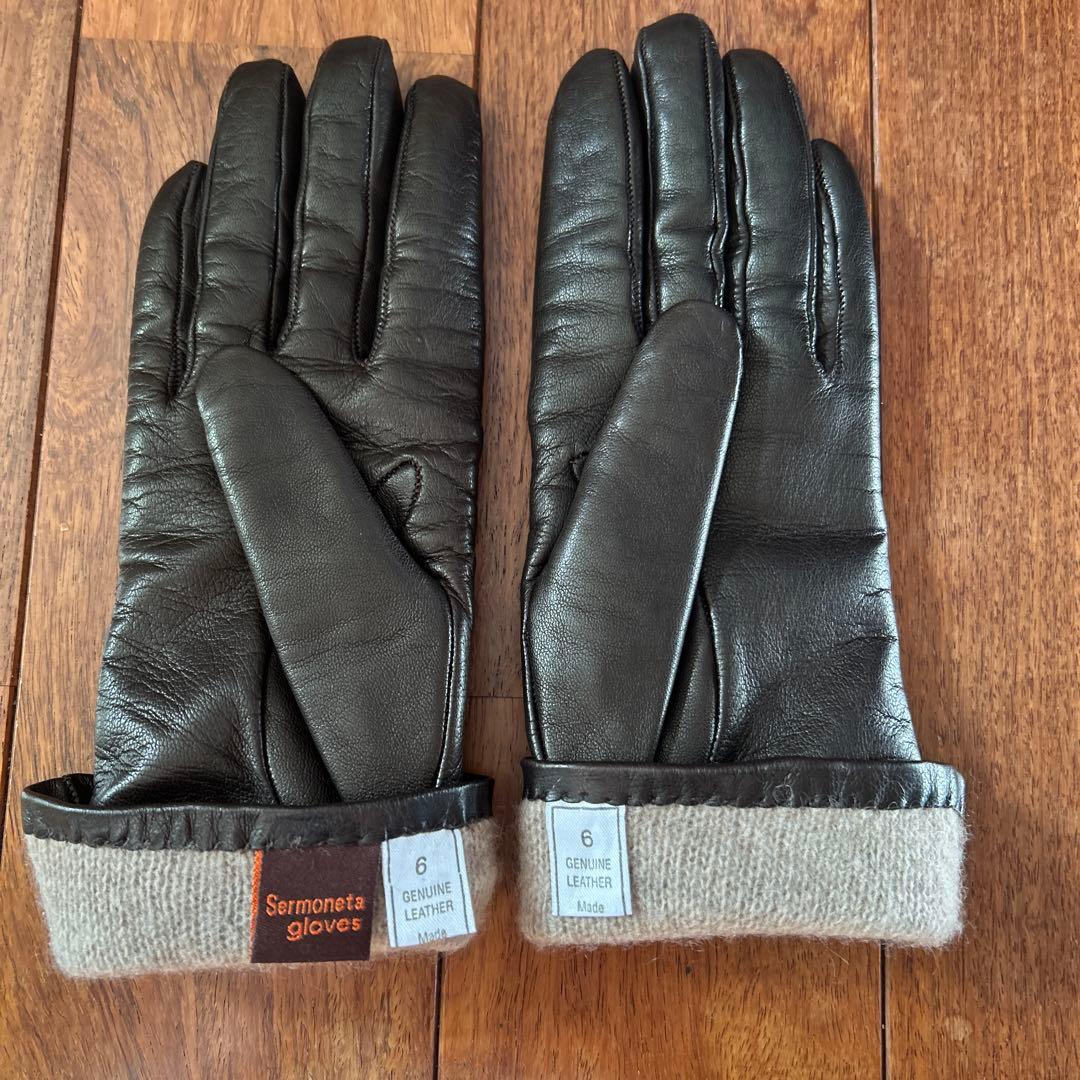 Sermoneta gloves ダークブラウングローブ イタリア製