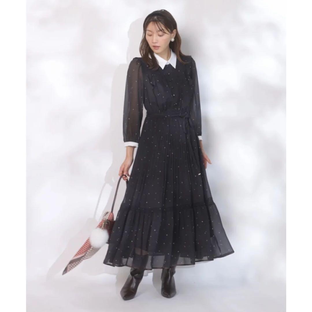 ジャスグリッティー スノードットプリントワンピース