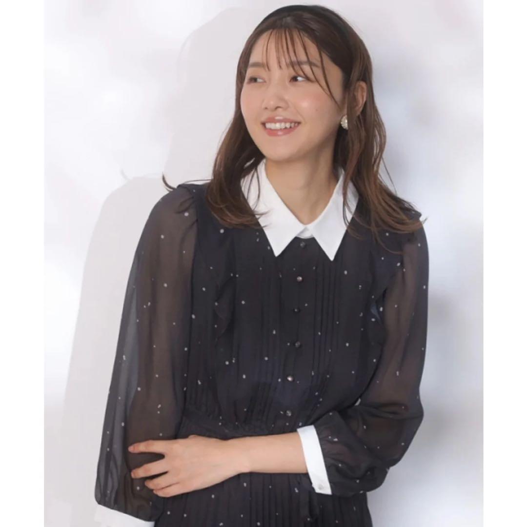 ジャスグリッティー スノードットプリントワンピース