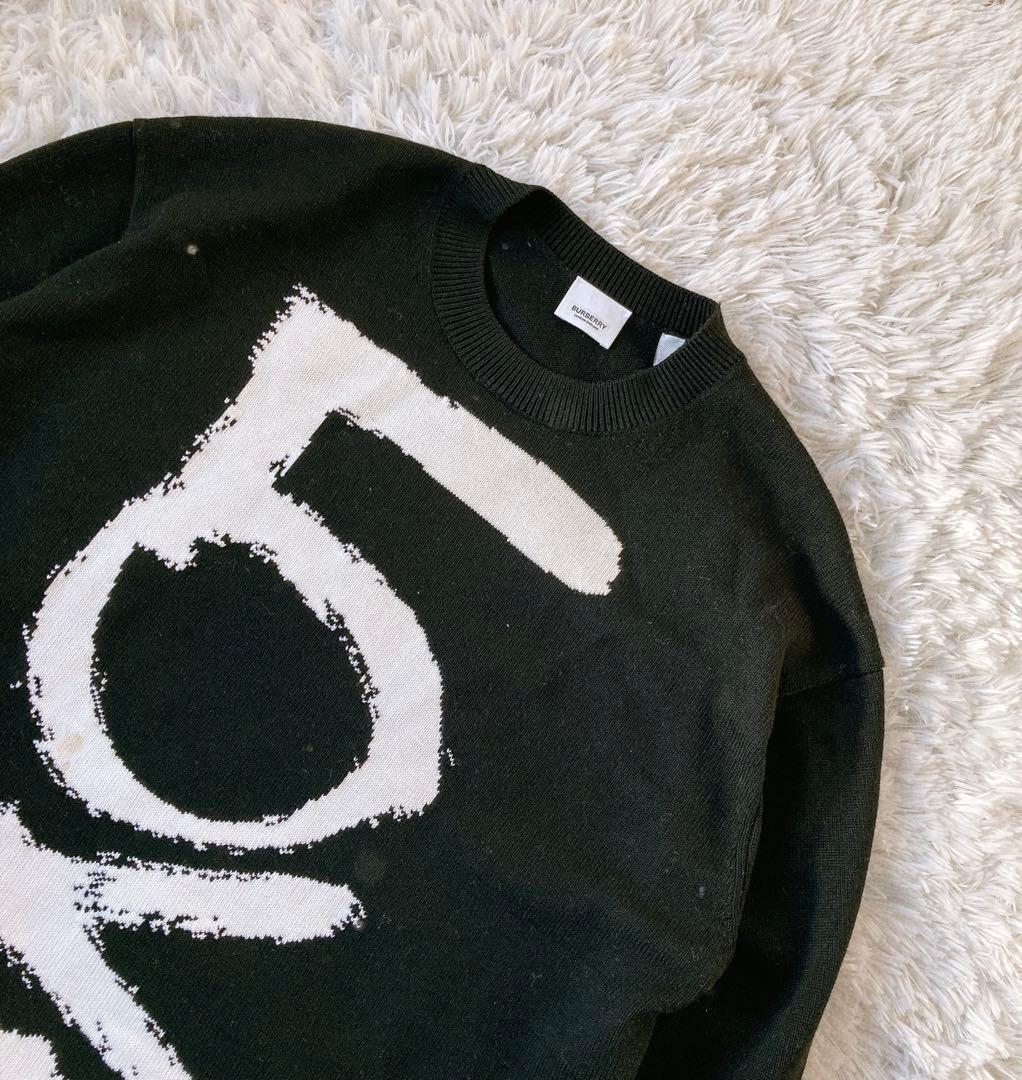 【入手困難】BURBERRY バーバリー　LOVEニット　セーター　黒　Sサイズ