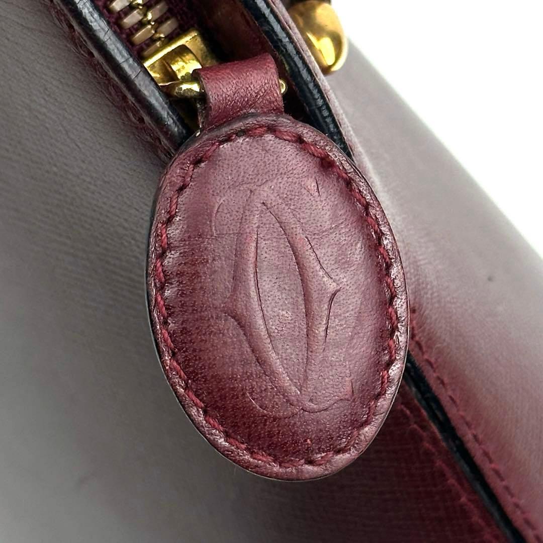 なみちゃん カルティエ ショルダーバッグ マストライン ゴールド金具