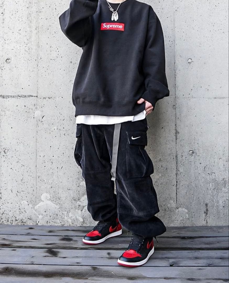 Supreme☆Nike Arc Corduroy Cargo Pant☆黒☆L