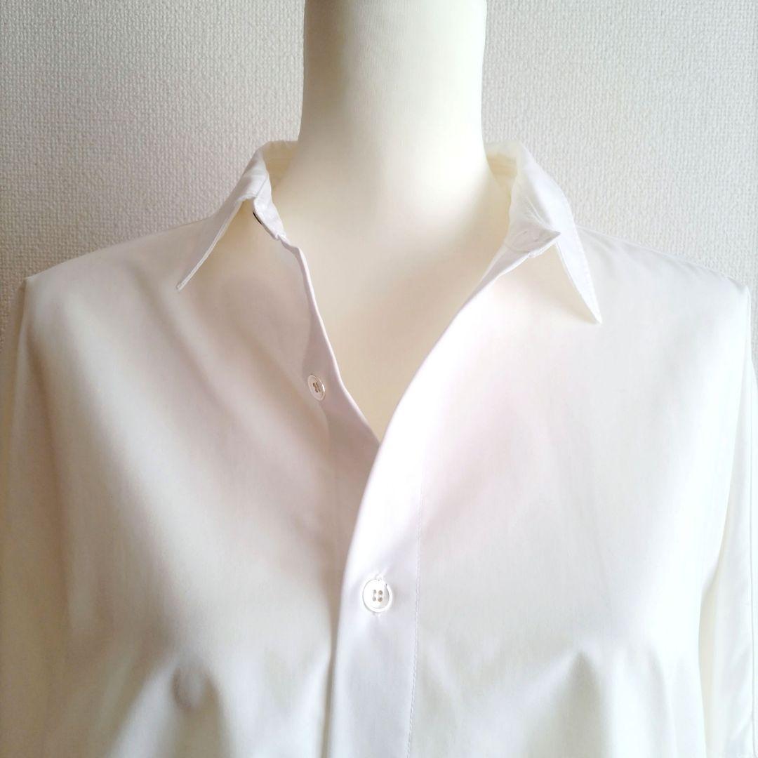 LOUNGEDRESS サテンBIGシャツ 長袖 ホワイト サイズフリー