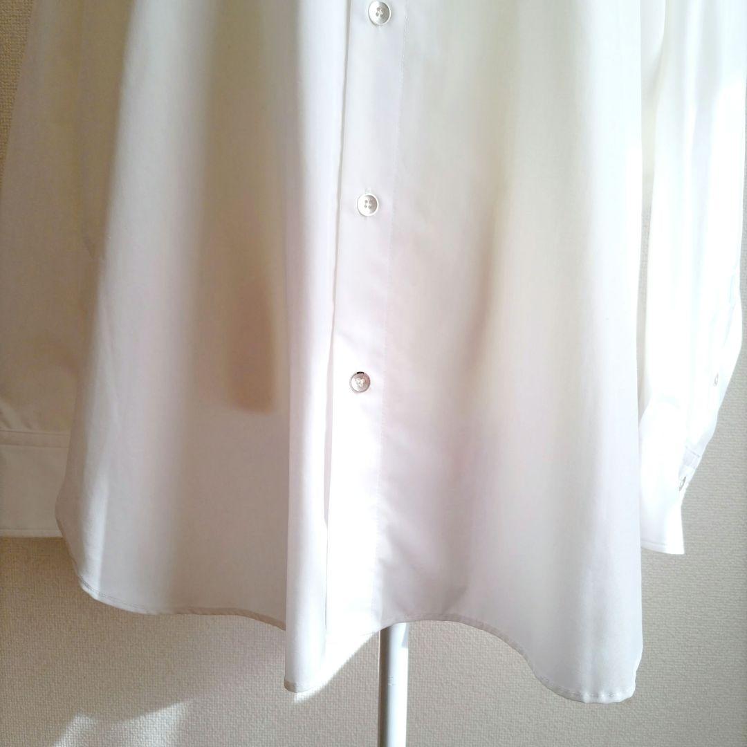 LOUNGEDRESS サテンBIGシャツ 長袖 ホワイト サイズフリー