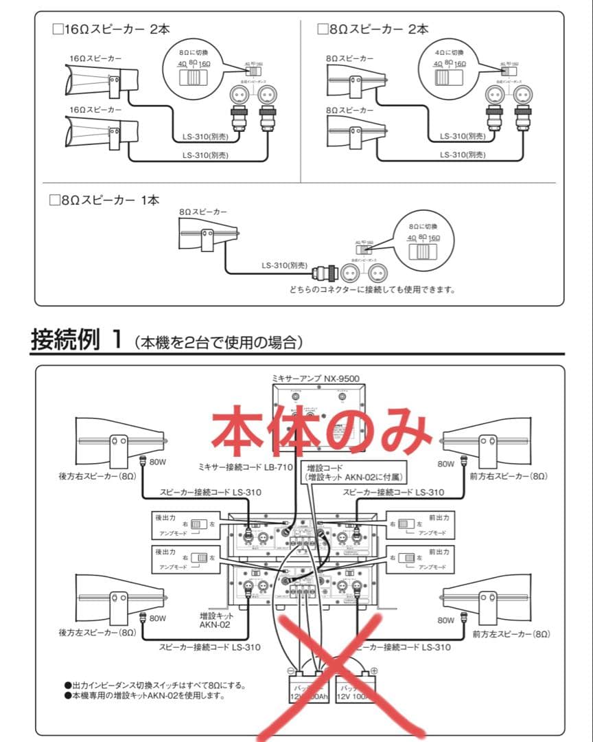UNI-PEX NB-1502D 車載ミキサー用パワーアンプ 車載ミキサー