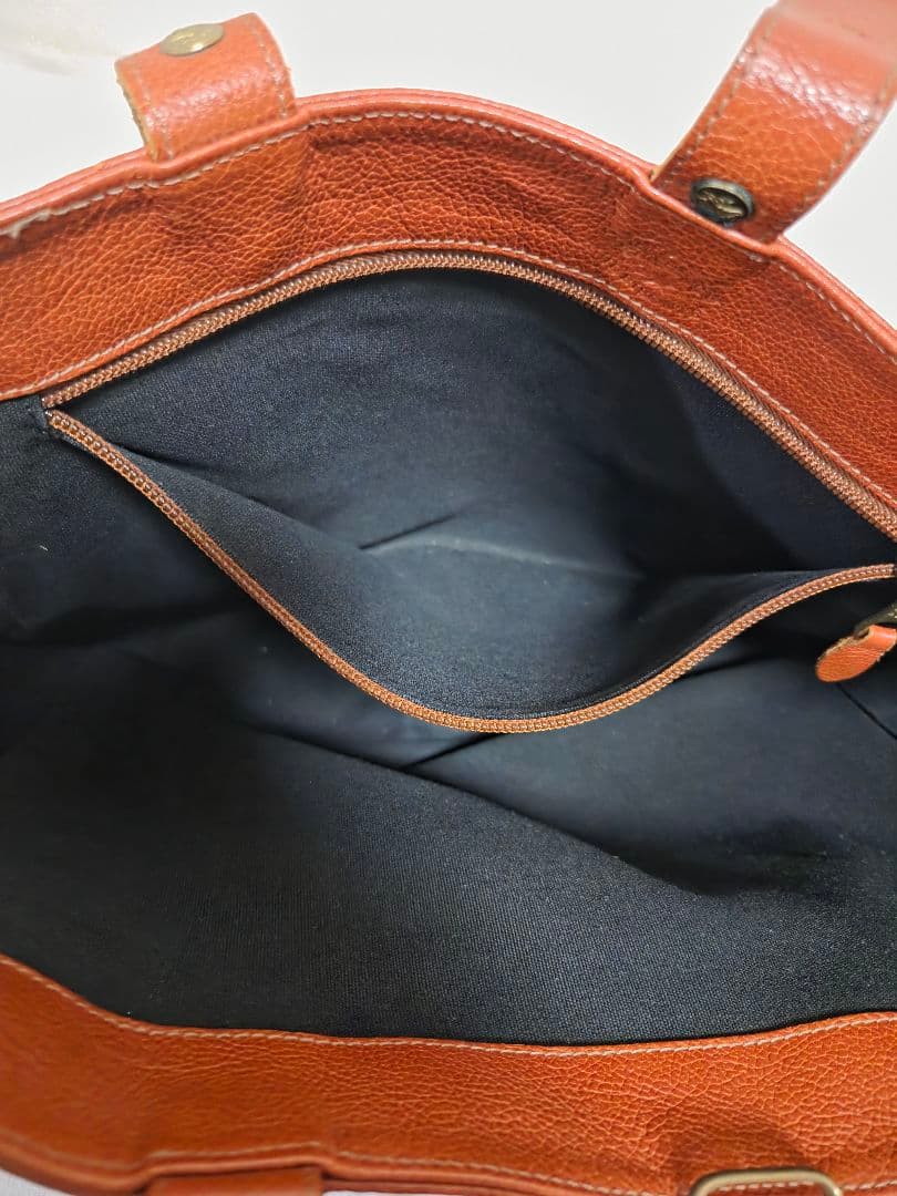 IL BISONTE ブラウン レザートートバッグ フルレザー A4