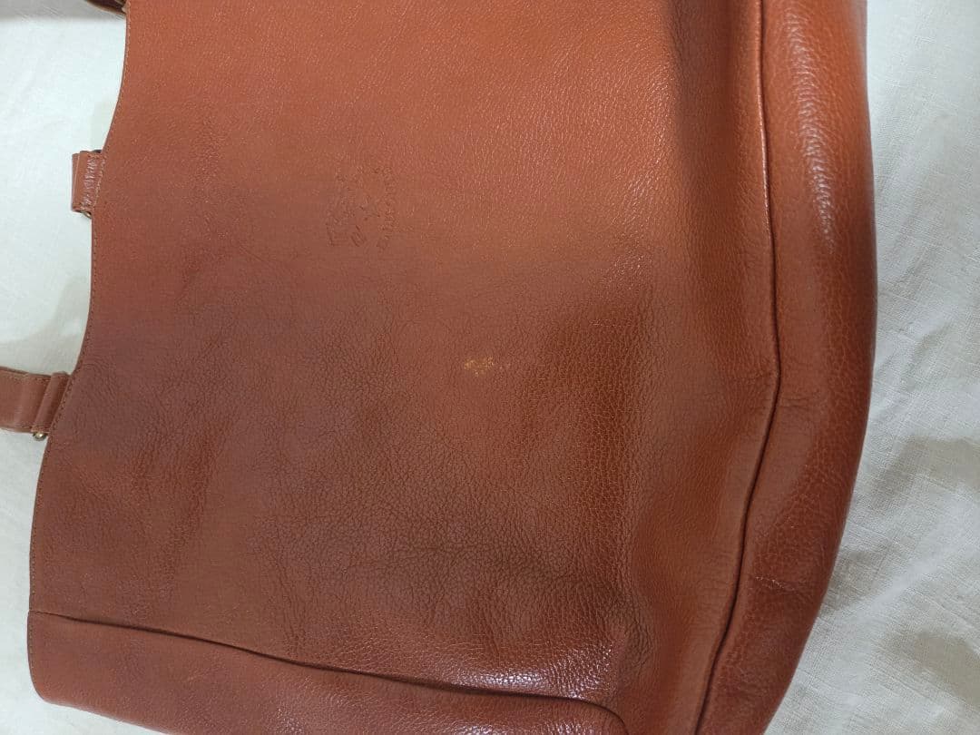 IL BISONTE ブラウン レザートートバッグ フルレザー A4