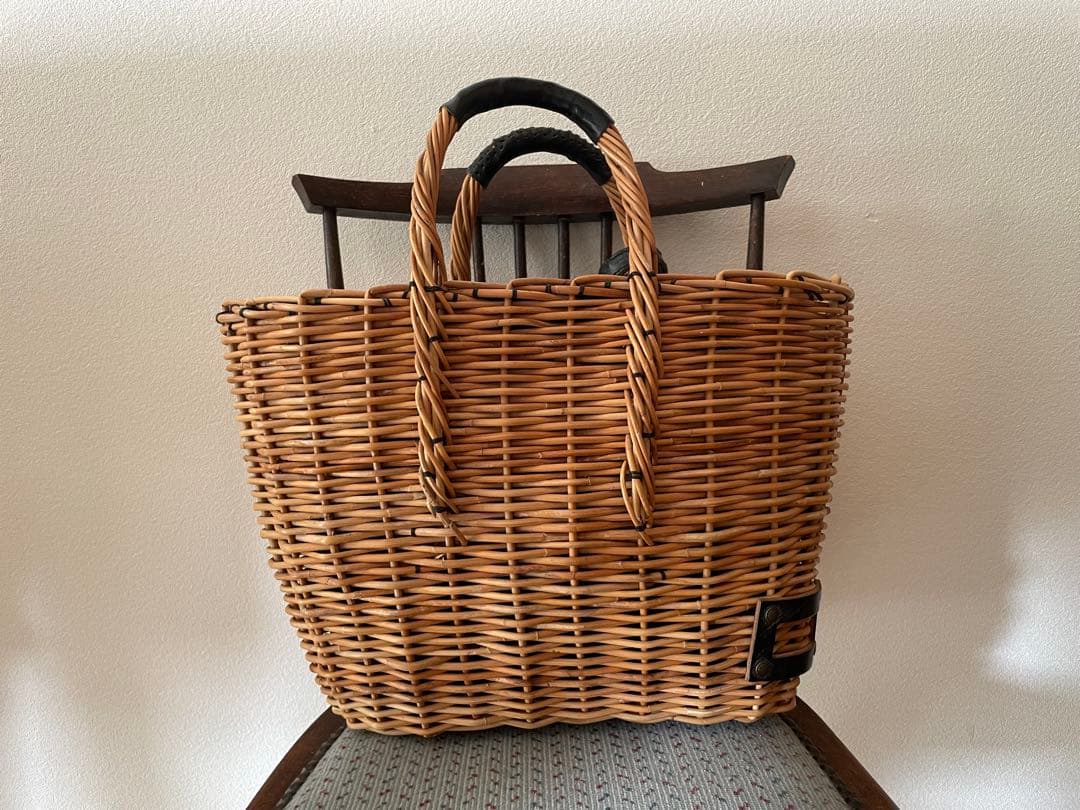 破損あり値下げします！エバゴス　ebagos 紅籐　ブライドル　かごバッグ