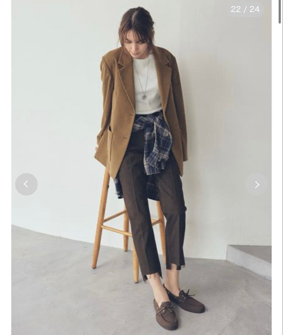 【新品】MilaOwen コーデュロイパッチポケットシングルジャケット オリーブ