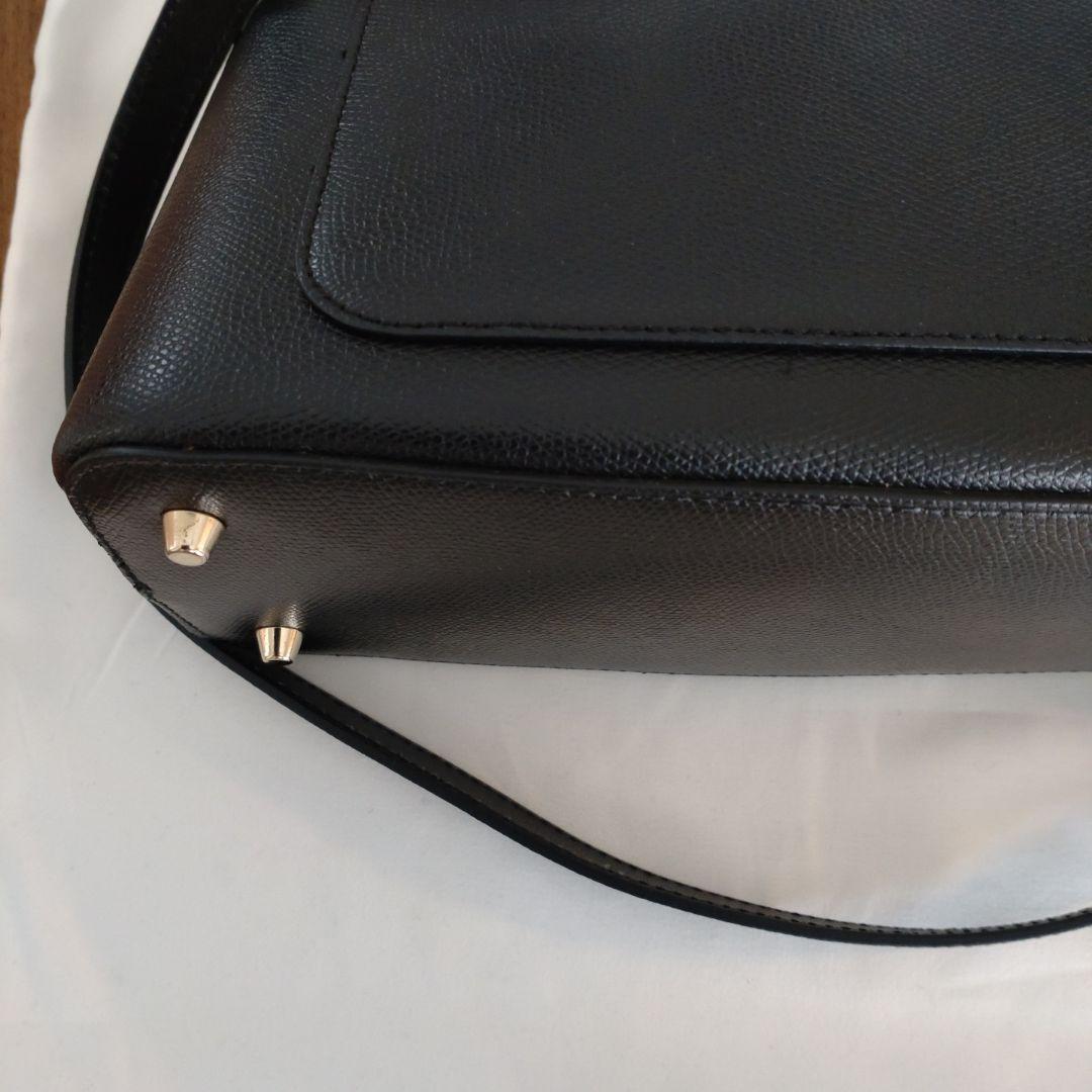 FURLA パイパー　ブラック ハンドバッグ　ショルダーつき