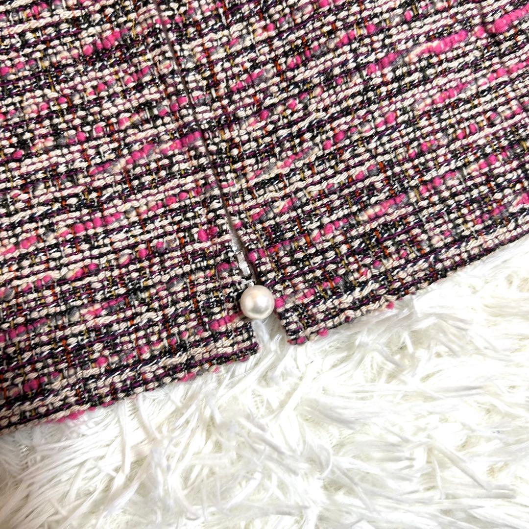 René 極美品✨20AW ルネ TISSUEツイード フロントジップ ドレス