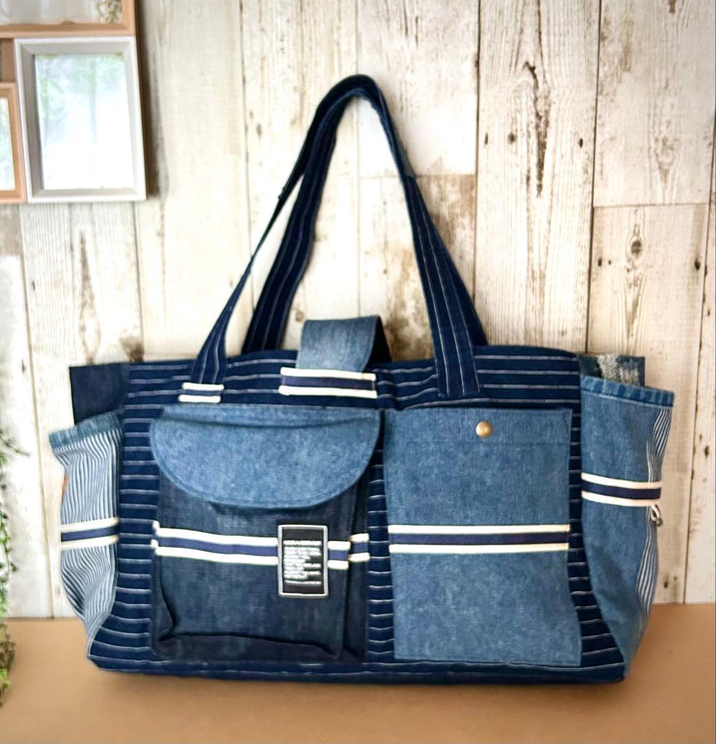 ＊ マザーズバッグ ＊ 旅行 トートバッグ デニム ママバッグ 大容量